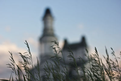 Close-up of statue against sky