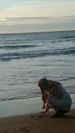 View of dog on beach