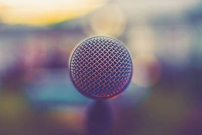 Close-up of microphone