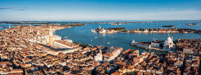 Aerial view of venice near saint mark's square