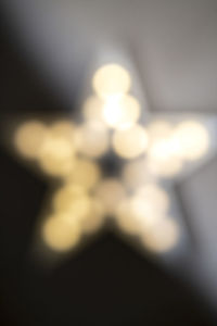 Defocused image of illuminated lights