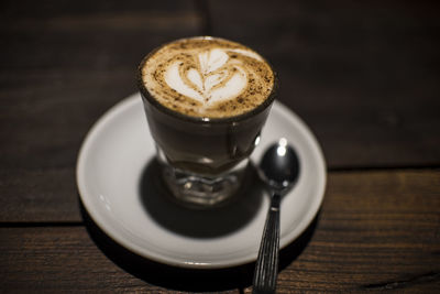 Close-up of coffee on table