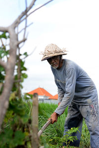 Man working at farm