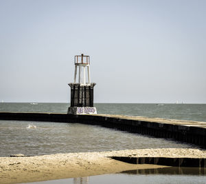 View of sea against clear sky