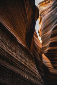 Low angle view of rock formation