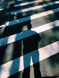 Road marking on asphalt