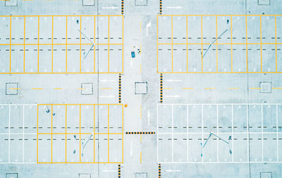 High angle view of wooden blocks
