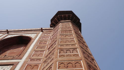 Low angle view of temple building against sky