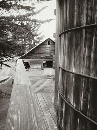 Close-up of wooden structure