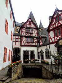 Exterior of old building against sky