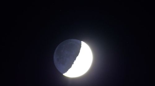 Scenic view of moon against sky at night