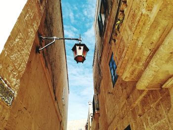 Low angle view of buildings against sky