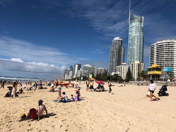 Group of people on beach