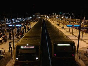 Train at night