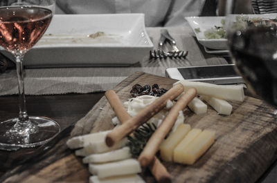 Close-up of food in restaurant