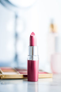 Close-up of lipstick on table