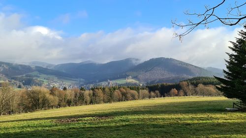 Beautiful view above the landscape in winterberg