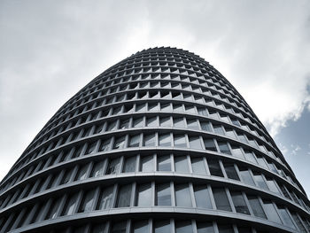 Low angle view of skyscraper against sky