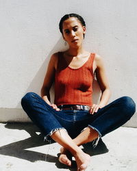 Beautiful young woman posing