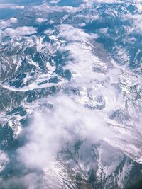 Aerial view of clouds over landscape