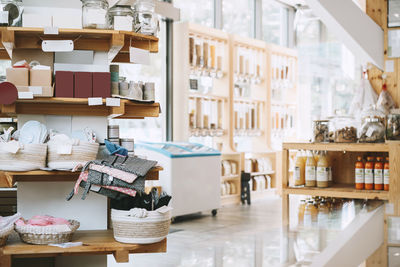 Interior of zero waste shop with various merchandise