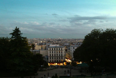 High angle shot of cityscape