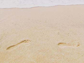 Close-up of sand on beach