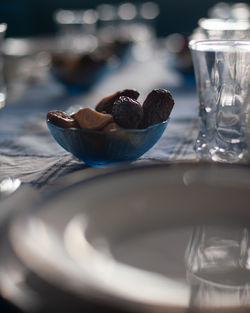 Close-up of dessert on table