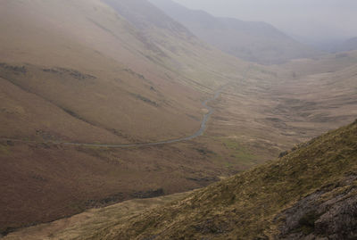 High angle view of valley