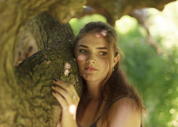 Portrait of young woman