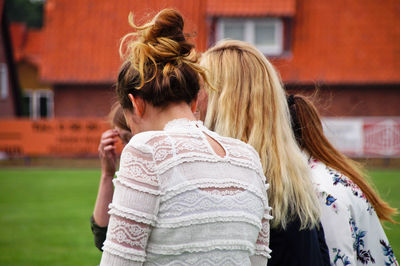 Female friends at park