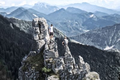 Scenic view of rocks and mountains