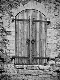 Close-up of closed door