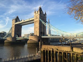 View of suspension bridge