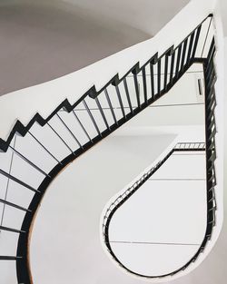 Low angle view of spiral stairs