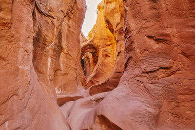 Narrow slot canyons in escalante, utah during summer roadtrip.