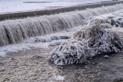 Scenic view of waterfall