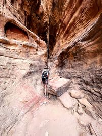 Person standing on rock