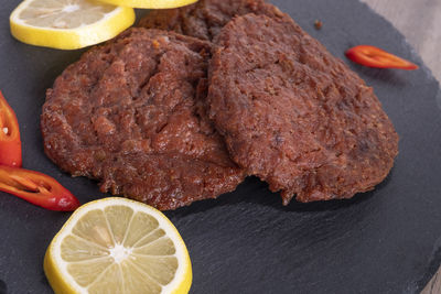 Close-up of fruits on table