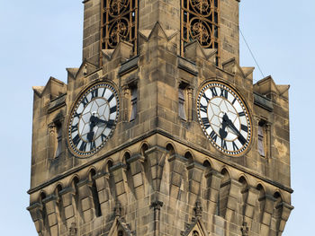 Low angle view of clock tower