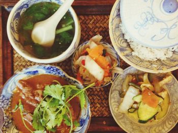 Close-up of food served in plate