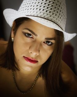 Close-up portrait of young woman