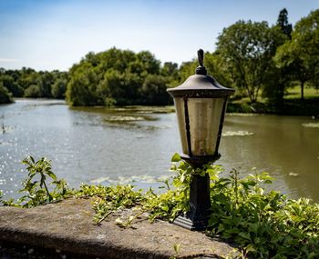 Lamp on bridge