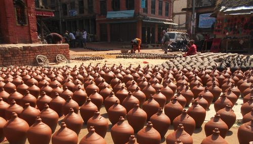 Group of people in market