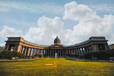 View of historic building against cloudy sky