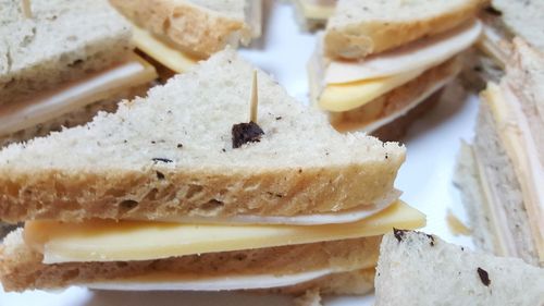 Close-up of cake slice in plate