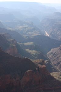 Aerial view of mountain range