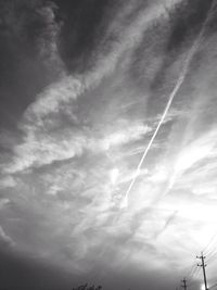 Low angle view of cloudy sky