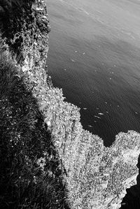 High angle view of sea shore