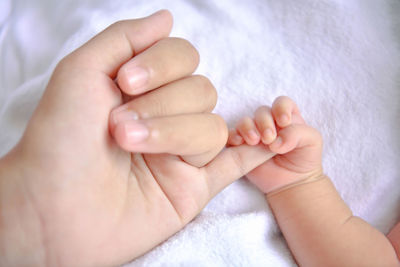 Close-up of baby hands